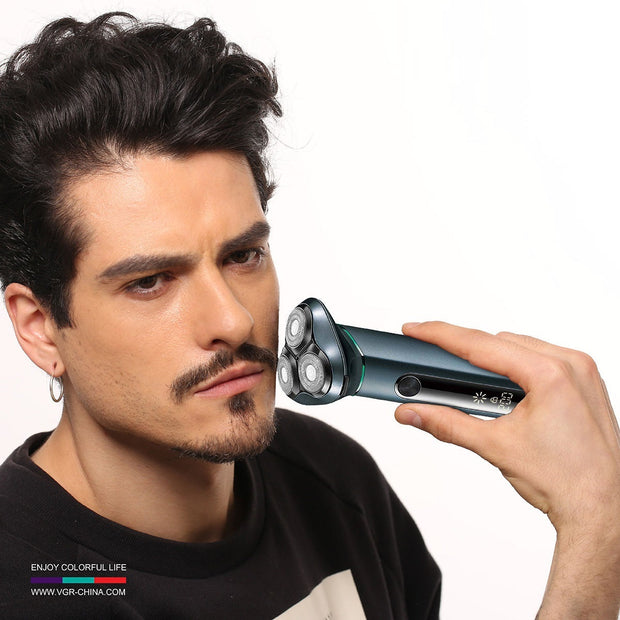 Metal Body IPX7 Washed Men's Long Endurance LCD Display Shaver