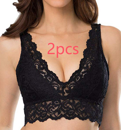 Foreign Trade Amazon Hot Models Sexy Underwear Europe And The United States Sexy Lace Bra Temptation See-Through Vest B3008