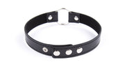 Bondage Men's Leather Collar Neck Chain Bell Torture Leather Necklace