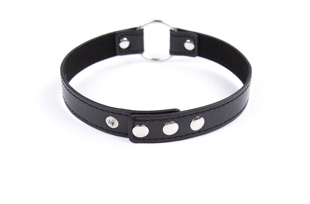 Bondage Men's Leather Collar Neck Chain Bell Torture Leather Necklace