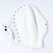 Black Soft PU Lace-Up Full Coverage Hood Mask
