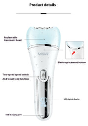 Six-in-one Women's Electric Plucking Hair Removal Device Suit