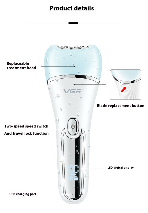 Six-in-one Women's Electric Plucking Hair Removal Device Suit