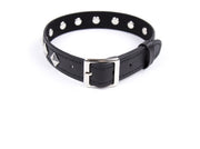 Bondage Men's Leather Collar Neck Chain Bell Torture Leather Necklace