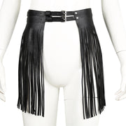 Women's Fashion Simple Tassel Harness Skirt Belt Set
