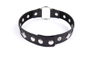 Bondage Men's Leather Collar Neck Chain Bell Torture Leather Necklace