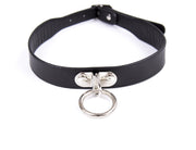 Bondage Men's Leather Collar Neck Chain Bell Torture Leather Necklace