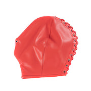 Black Soft PU Lace-Up Full Coverage Hood Mask