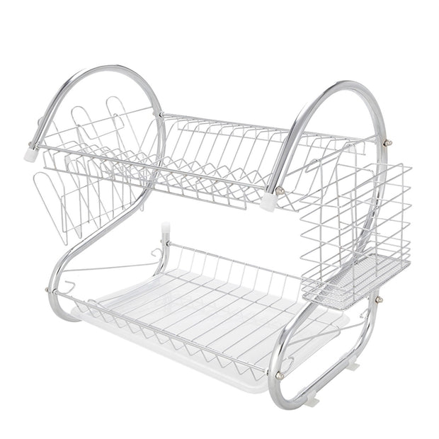 WizzyMart 💡 🍳 S-Shaped Dual Layer Dish Drying Rack – Space-Saving Kitchen Organizer 🍳 💡 – cooking, electronics, home, dish drying rack, kitchen dish drainer, dual layer drying rack, space saving dish rack, compact dish drainer, kitchen drying rack, dish rack for home, countertop dish rack, multi tier dish rack, practical kitchen rack, dish drying solution, small kitchen drying rack, drying rack for plates, drying rack for cups, modern dish drainer, kitchen organisation rack, dish rack with layers, easy clea
