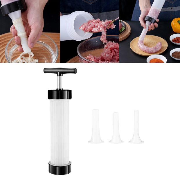 WizzyMart 💡 🍳 Compact Sausage Maker with 3 Stuffer Funnels for Kitchen and Home Use 🍳 💡 – cooking, home, sausage maker for home, sausage stuffer machine, compact sausage stuffer, kitchen sausage maker, easy to clean sausage maker, food stuffing tool, sausage making equipment, home cooking gadget, kitchen food stuffer, sausage maker with funnels, small sausage stuffer, kitchen gadget for cooking, food preparation tools, sausage maker compact, stuffer funnels for sausages, home sausage maker, commercial sausa
