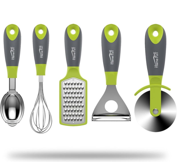 WizzyMart 💡 🍳 Home Puff Silicone Kitchen Gadget Set of 5 with Comfortable Grip Handles 🍳 💡 – silicone, cooking, home, silicone kitchen utensils set, kitchen gadget set, cooking utensils silicone, heat resistant kitchen tools, silicone cooking gadgets, kitchen tools set uk, household kitchen utensils, non-slip kitchen gadgets, easy grip kitchen utensils, durable silicone utensils, flexible cooking tools, kitchen accessories set, silicone spatula set, kitchen gadget set 5 pieces, home cooking utensils, silico