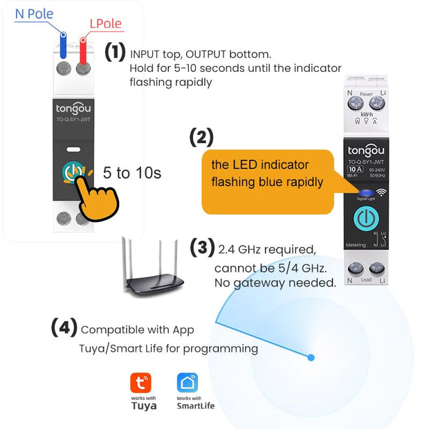 WizzyMart 💡 Smart 16A Home Switch with Timer and Power Monitoring for AC Loads 💡 – electronics, home, decor, smart home switch UK, 16 amp smart switch, smart timer switch, power monitoring switch, home automation switch, LED compatible smart switch, AC load switch UK, remote smart switch, smart light switch UK, energy monitoring switch, SY1 smart switch, smart switch with timer, home smart device UK, electronic home switch, smart switch for lights