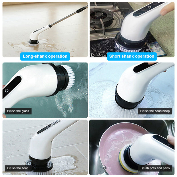 WizzyMart 💡 🍳 Electric Deep Cleaning Brush with 2 Speeds and Replacement Heads for Home and Car 🍳 💡 – rubber, cooking, beauty, home, car, electric cleaning brush, deep cleaning brush cordless, multi speed scrubber, replacement brush heads, kitchen cleaning brush, bathroom scrubber electric, car interior cleaning brush, cordless spin scrubber, tile cleaning brush, scrubbing brush for home, cleaning gadget with replaceable heads, retractable handle cleaning brush, flat brush for ovens, cone brush for tight sp