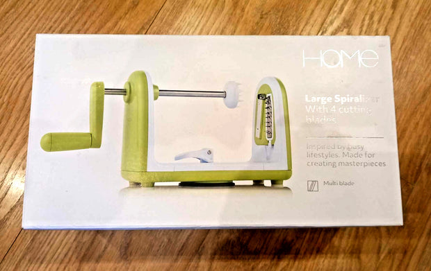 WizzyMart 💡 🍳 Large Home Spiralizer with 4 Stainless Steel Blades for Easy Food Preparation 🍳 💡 – stainless steel, plastic, cooking, home, large spiralizer for home, vegetable spiralizer uk, kitchen spiral cutter, food prep spiralizer, spiral vegetable slicer, stainless steel spiralizer blades, easy to clean spiralizer, dishwasher safe spiralizer, plastic handle spiralizer, spiralizer for healthy cooking, spiralizer with multiple blades, spiralizer for courgettes, spiralizer for carrots, vegetable noodle ma