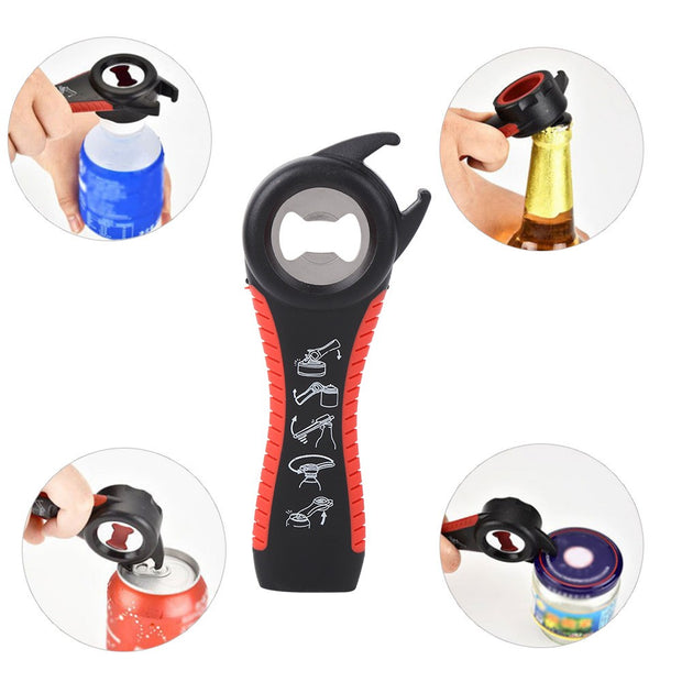 WizzyMart 💡 🍳 Multifunction 5-in-1 Bottle and Can Opener Kit for Kitchen and Home Use 🍳 💡 – cooking, home, decor, car, bottle opener kitchen, can opener multifunction, 5 in 1 bottle opener, kitchen gadgets UK, manual can opener, compact bottle opener, home kitchen opener, portable can opener, kitchen tools for home, bottle and can opener set, multifunction kitchen tool, bottle opener for parties, picnic bottle opener, camping can opener, easy to use bottle opener, lightweight kitchen opener, kitchen accesso