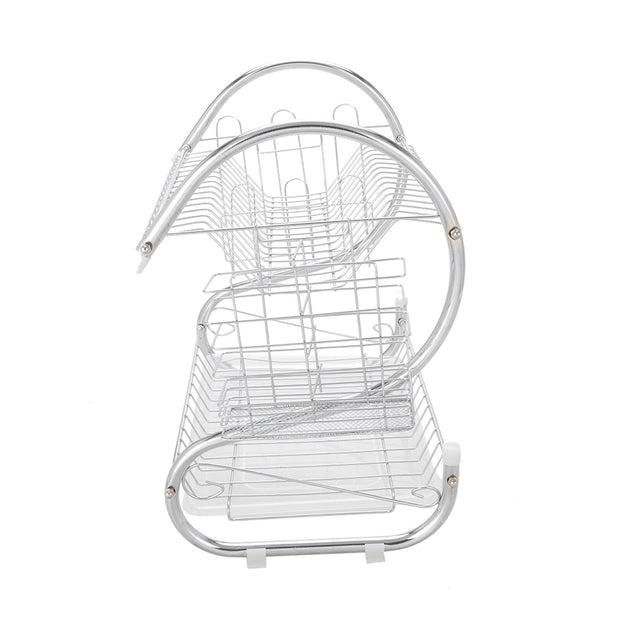 WizzyMart 💡 🍳 S-Shaped Dual Layer Dish Drying Rack – Space-Saving Kitchen Organizer 🍳 💡 – cooking, electronics, home, dish drying rack, kitchen dish drainer, dual layer drying rack, space saving dish rack, compact dish drainer, kitchen drying rack, dish rack for home, countertop dish rack, multi tier dish rack, practical kitchen rack, dish drying solution, small kitchen drying rack, drying rack for plates, drying rack for cups, modern dish drainer, kitchen organisation rack, dish rack with layers, easy clea