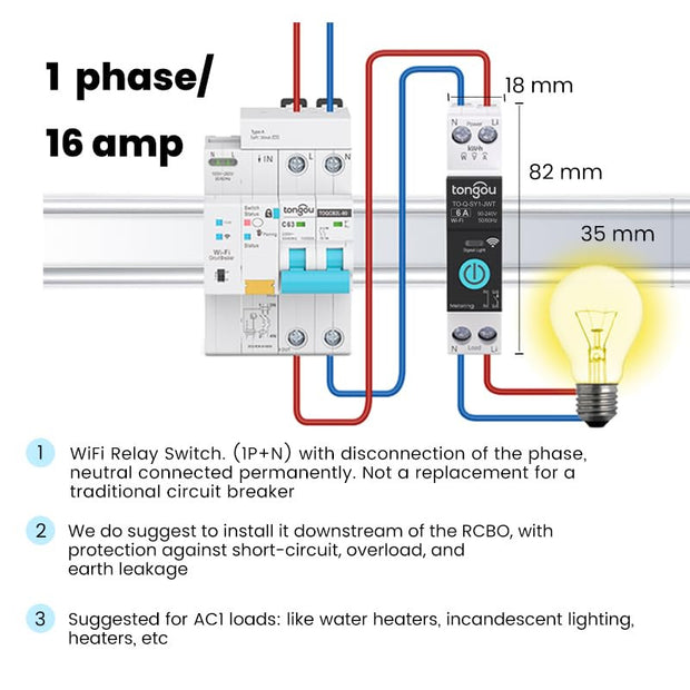 WizzyMart 💡 Smart 16A Home Switch with Timer and Power Monitoring for AC Loads 💡 – electronics, home, decor, smart home switch UK, 16 amp smart switch, smart timer switch, power monitoring switch, home automation switch, LED compatible smart switch, AC load switch UK, remote smart switch, smart light switch UK, energy monitoring switch, SY1 smart switch, smart switch with timer, home smart device UK, electronic home switch, smart switch for lights