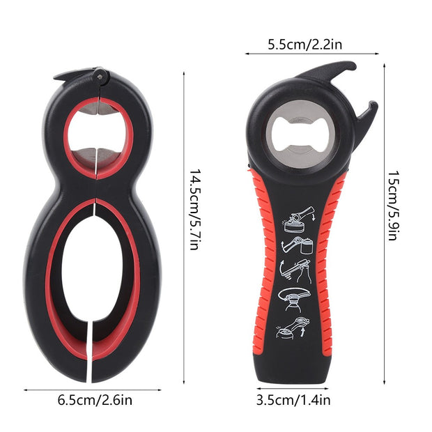 WizzyMart 💡 🍳 Multifunction 5-in-1 Bottle and Can Opener Kit for Kitchen and Home Use 🍳 💡 – cooking, home, decor, car, bottle opener kitchen, can opener multifunction, 5 in 1 bottle opener, kitchen gadgets UK, manual can opener, compact bottle opener, home kitchen opener, portable can opener, kitchen tools for home, bottle and can opener set, multifunction kitchen tool, bottle opener for parties, picnic bottle opener, camping can opener, easy to use bottle opener, lightweight kitchen opener, kitchen accesso