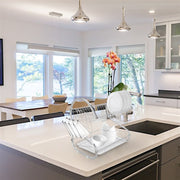 WizzyMart 💡 🍳 S-Shaped Dual Layer Dish Drying Rack – Space-Saving Kitchen Organizer 🍳 💡 – cooking, electronics, home, dish drying rack, kitchen dish drainer, dual layer drying rack, space saving dish rack, compact dish drainer, kitchen drying rack, dish rack for home, countertop dish rack, multi tier dish rack, practical kitchen rack, dish drying solution, small kitchen drying rack, drying rack for plates, drying rack for cups, modern dish drainer, kitchen organisation rack, dish rack with layers, easy clea