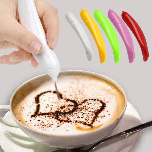 WizzyMart 🍳 🐾 Electrical Spice Pen for Latte Art and Food Decoration – Home and Cafe Gadget 🐾 🍳 – cooking, pet, home, decor, latte art pen UK, coffee decoration tool, spice pen for coffee, electrical food decorating pen, cake decoration pen, kitchen gadgets for coffee, latte art tools, home barista accessories, coffee art pen UK, coffee and cake decorating, easy to use spice pen, food decoration pen electrical, coffee shop tools, coffee cake decor pen, creative coffee tools, home cafe gadgets